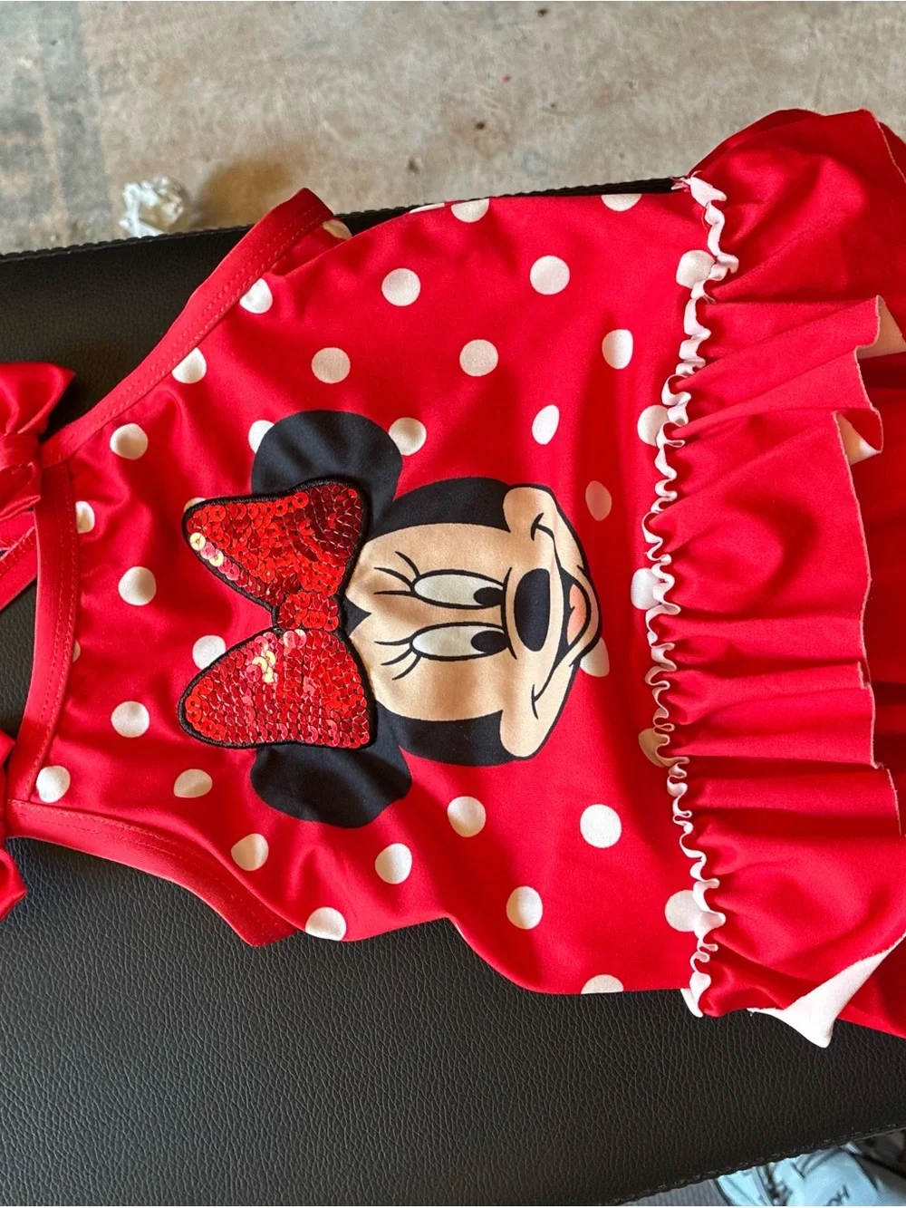 Disney Minnie Red Bow Ruffle Swimwear